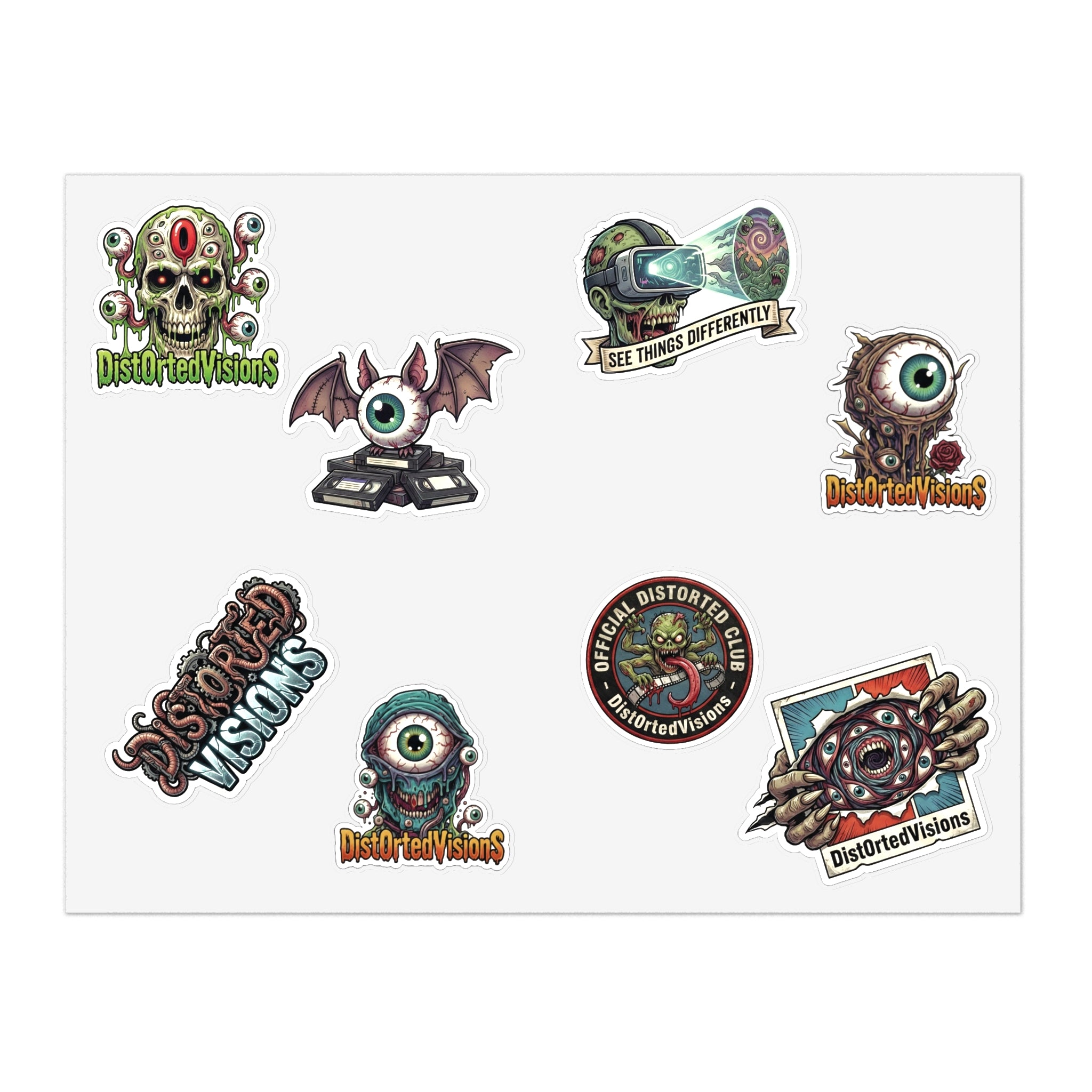 Distorted Visions Sticker Sheet
