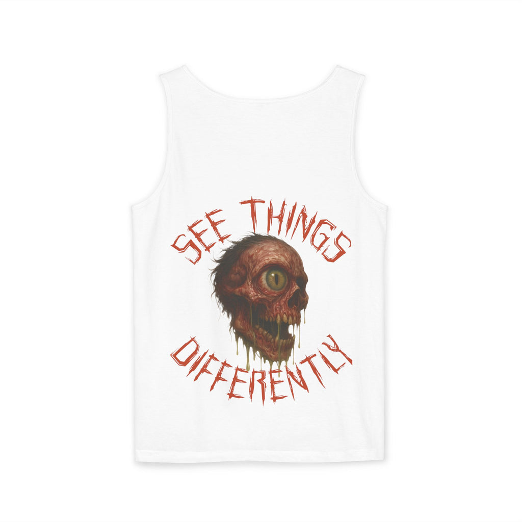 Dist0rted Skull Graphic Tank Top