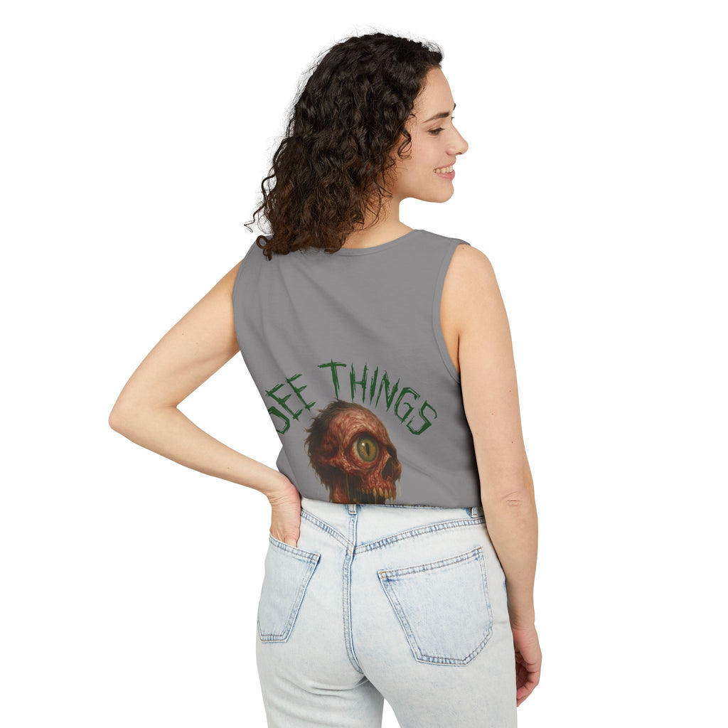 Dist0rted Skull Graphic Tank Top