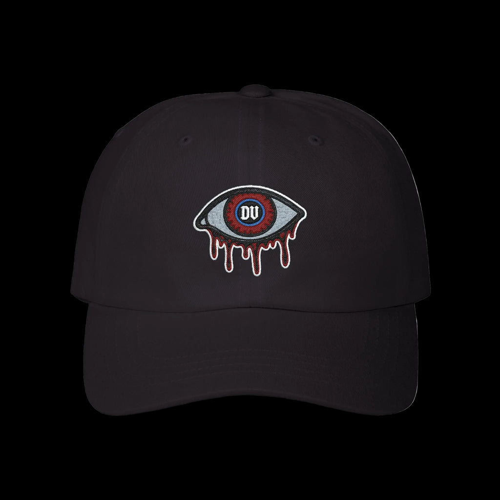Dripping Eye Black Embroidered Dad Cap