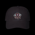 Dripping Eye Black Embroidered Dad Cap