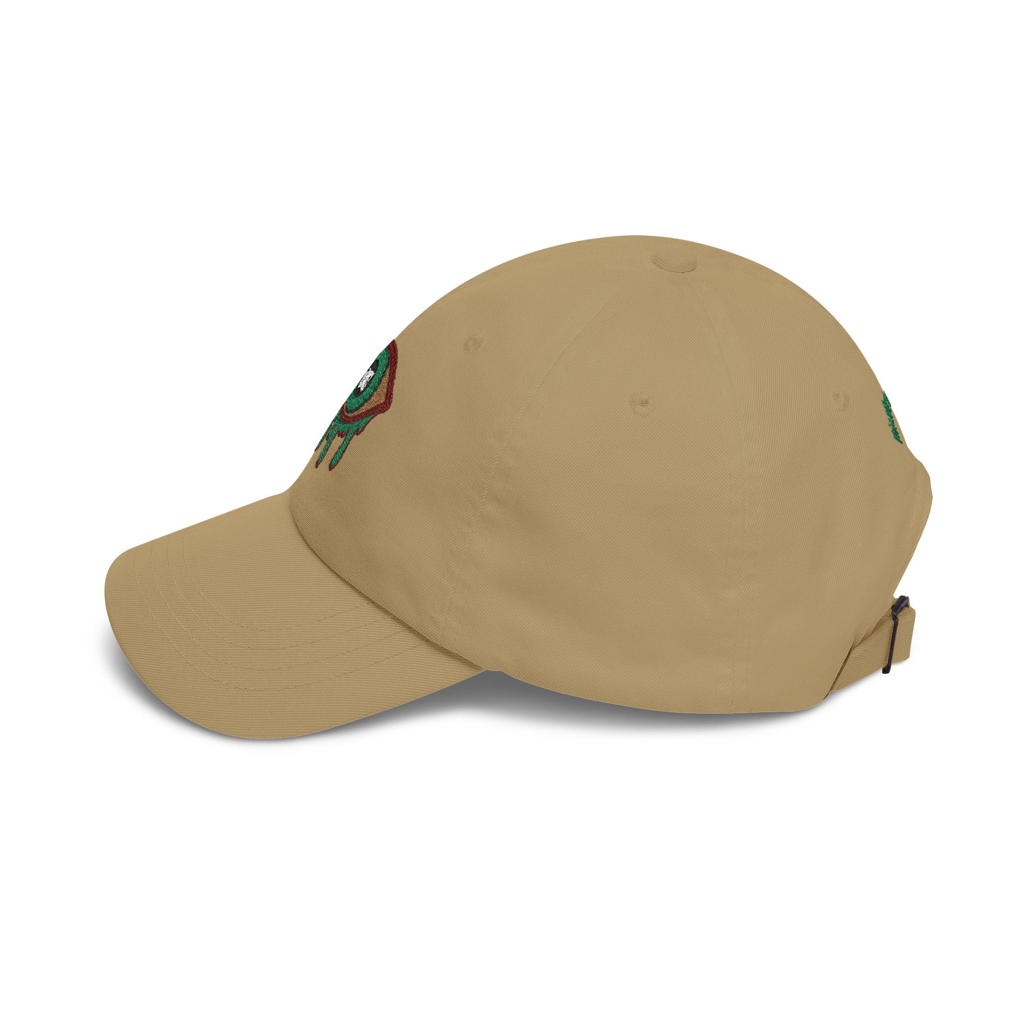 Dripping Eye Khaki Embroidered Dad Cap