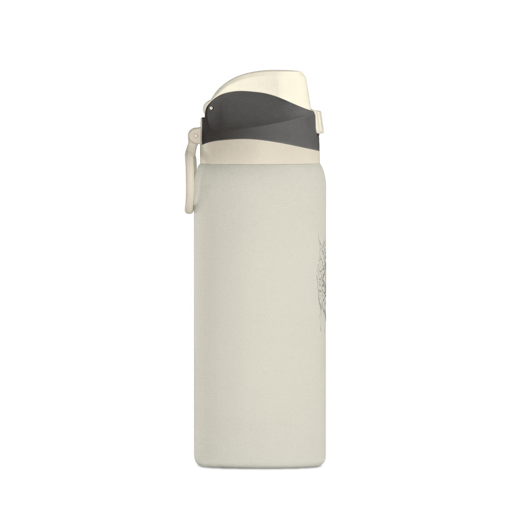 Insulated Water Bottle — 32oz Matte Black with Dripping Skull Logo