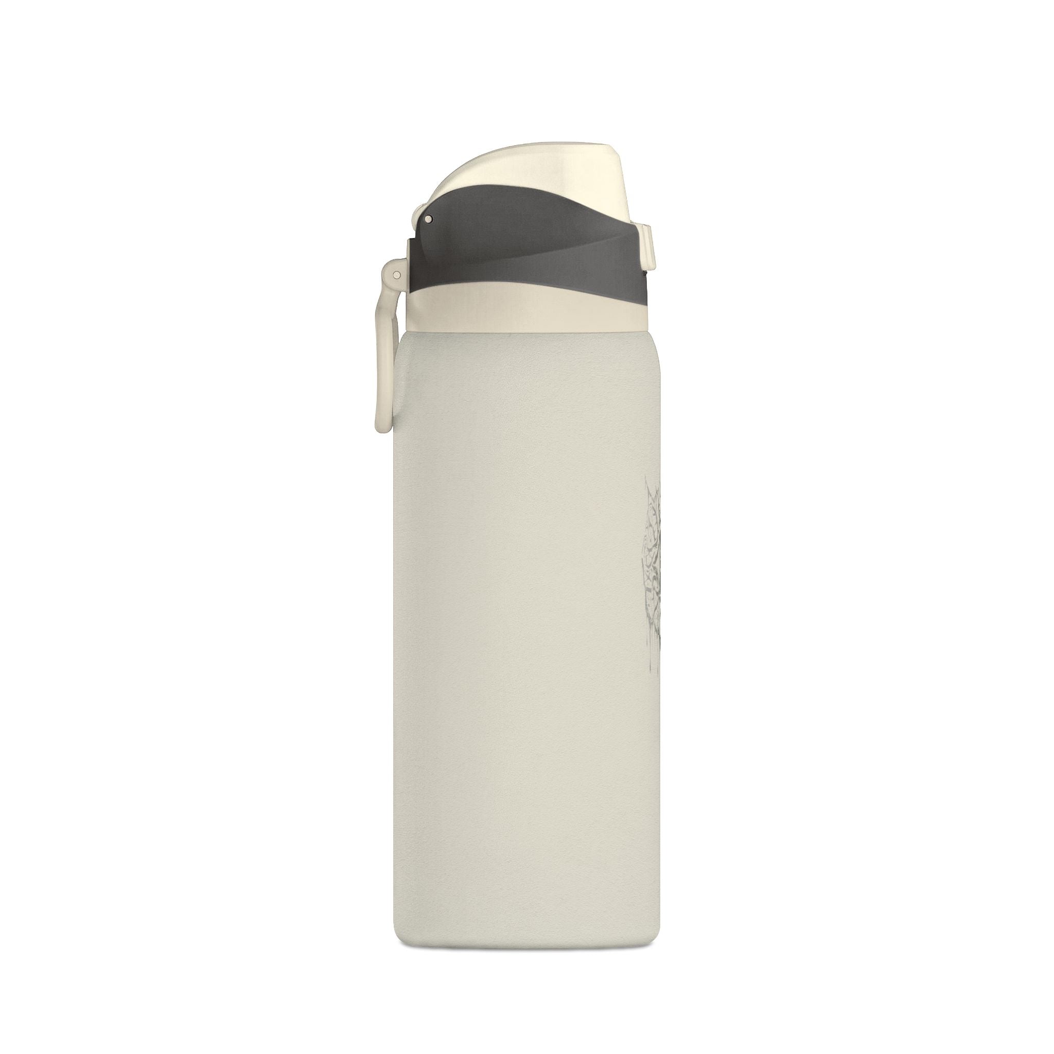 Insulated Water Bottle — 32oz Matte Black with Dripping Skull Logo