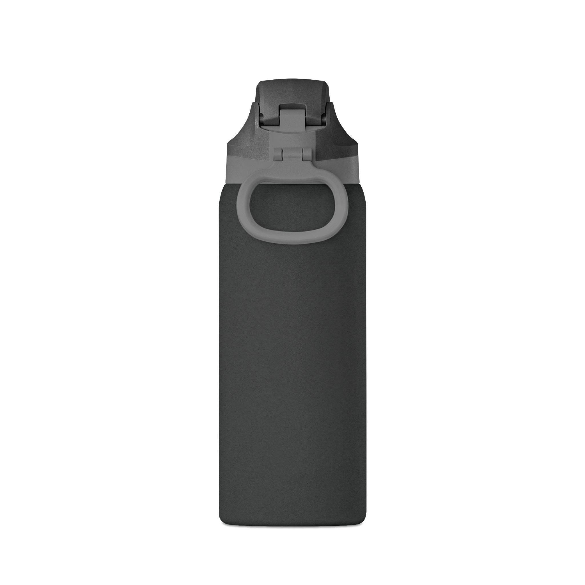 Insulated Water Bottle — 32oz Matte Black with Dripping Skull Logo