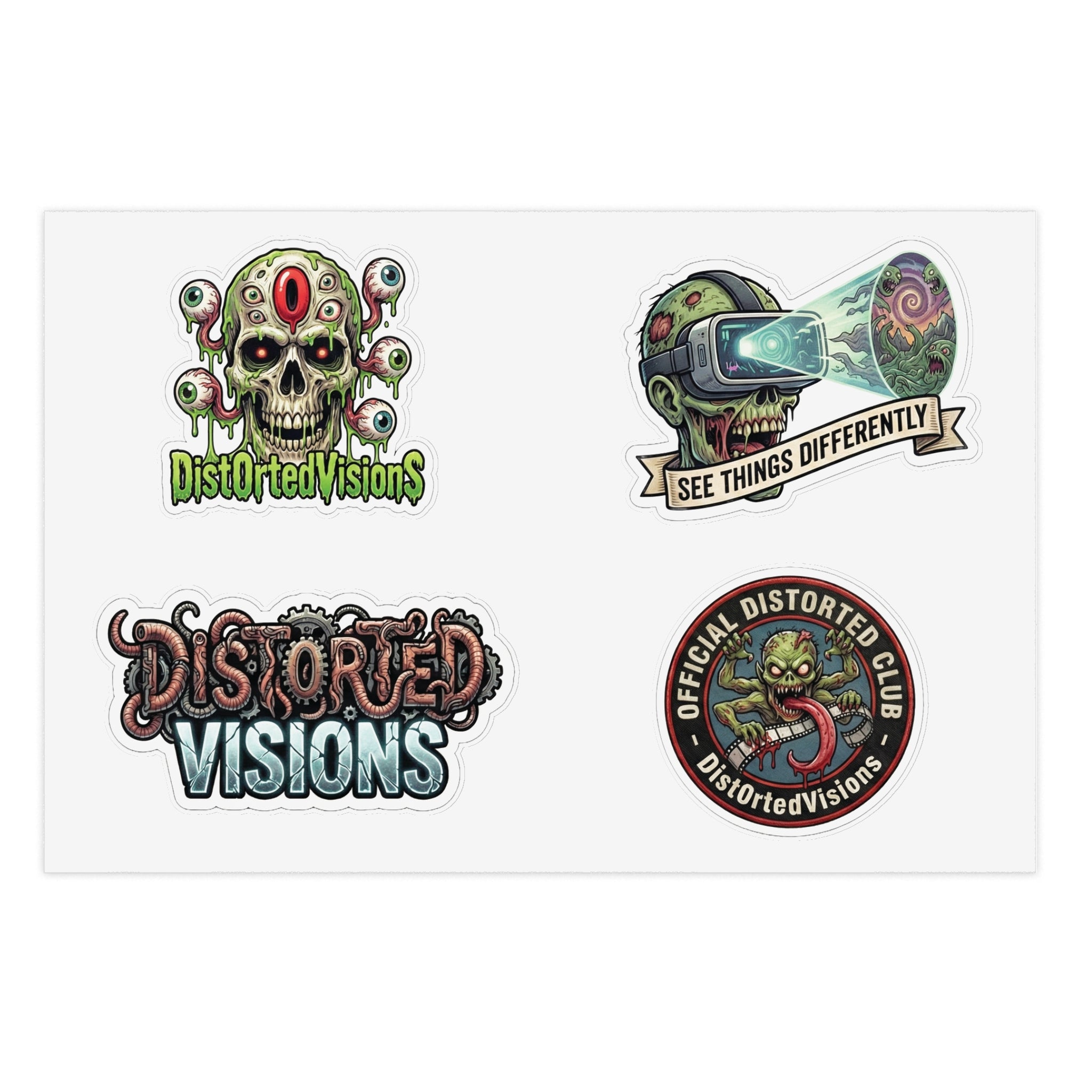 Distorted Visions Sticker Sheet