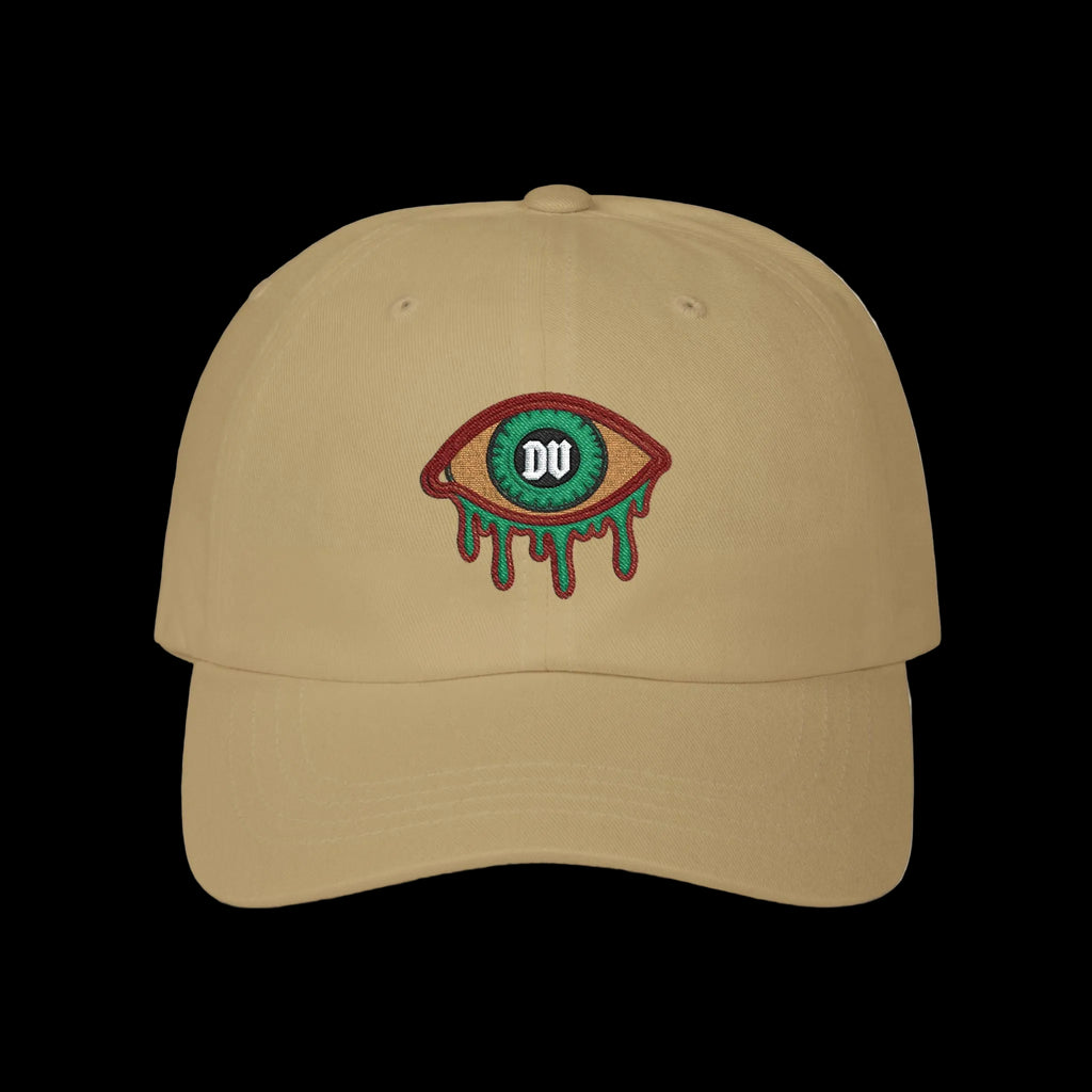 Dripping Eye Khaki Embroidered Dad Cap
