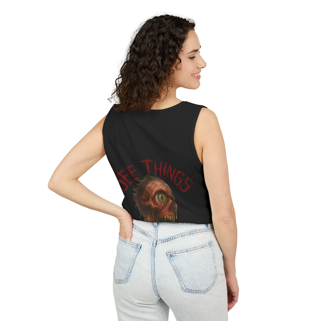Dist0rted Skull Graphic Tank Top