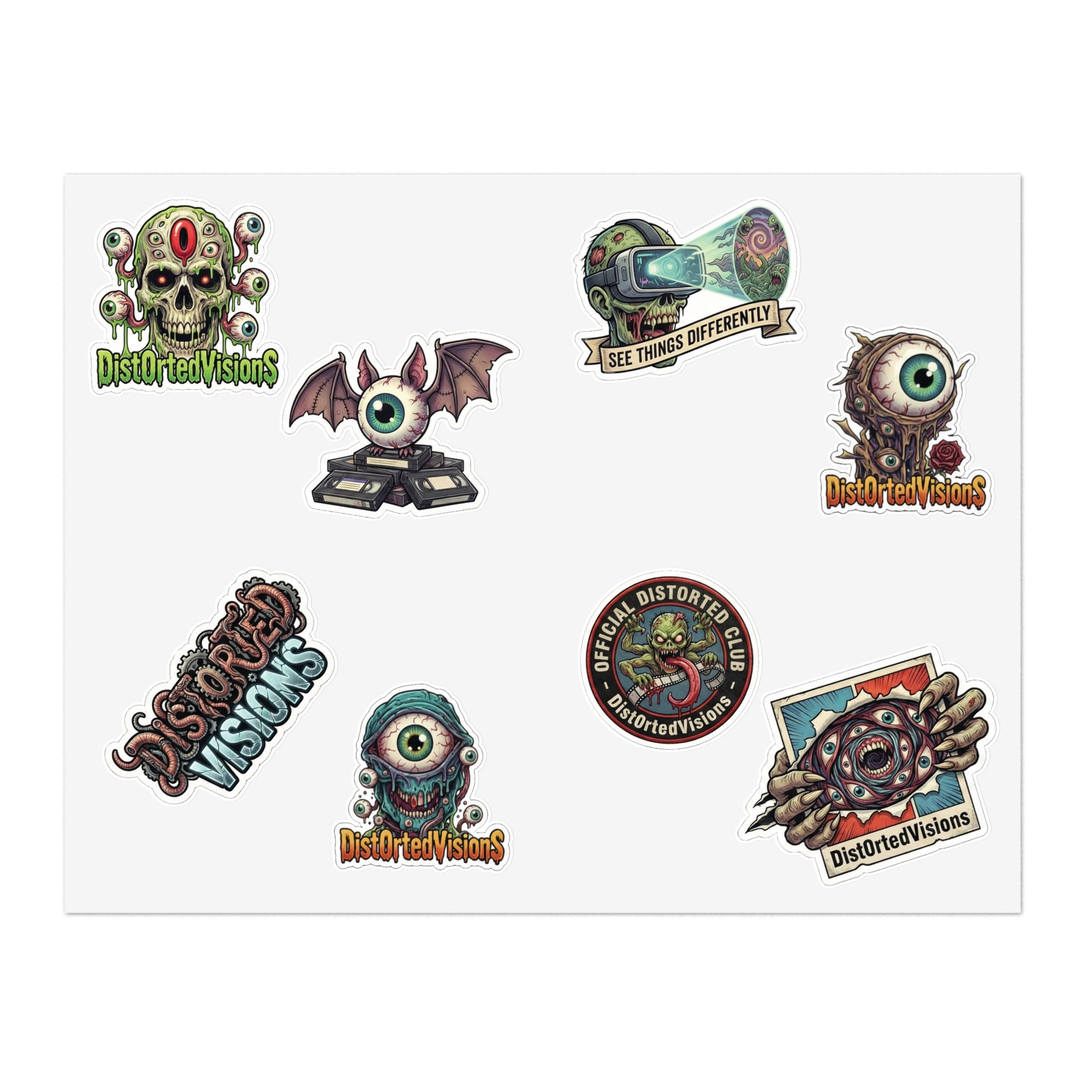 Distorted Visions Sticker Sheet