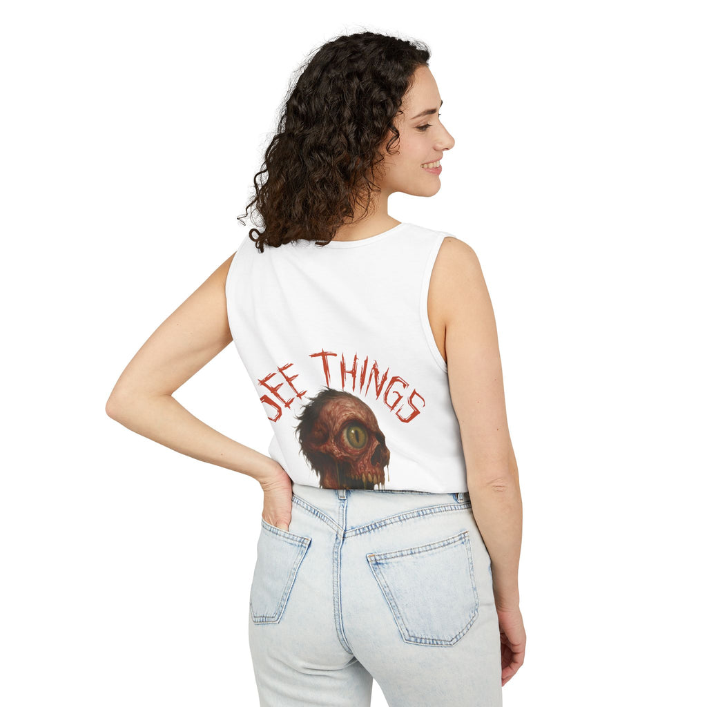 Dist0rted Skull Graphic Tank Top
