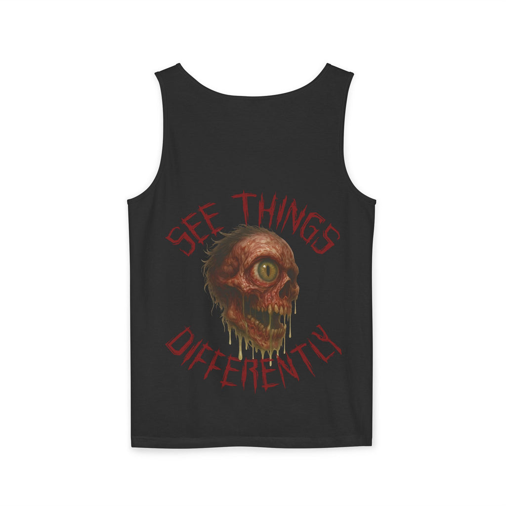 Dist0rted Skull Graphic Tank Top